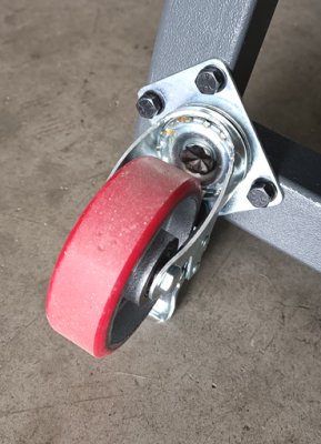 Motorständer / Getriebeständer - 360 Grad schwenkbar mit Auffangwanne & Fahrwerk - B-Ware